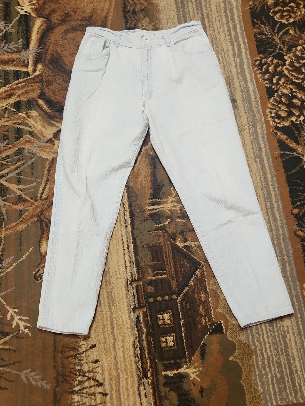 Women’s Light Blue Ankle Jeans - High-Rise Cropped Fit